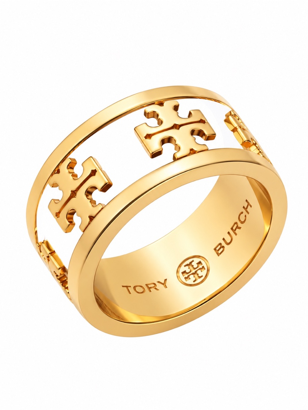 🆕 TORY BURCH • Enamel Raised Logo Band Ring